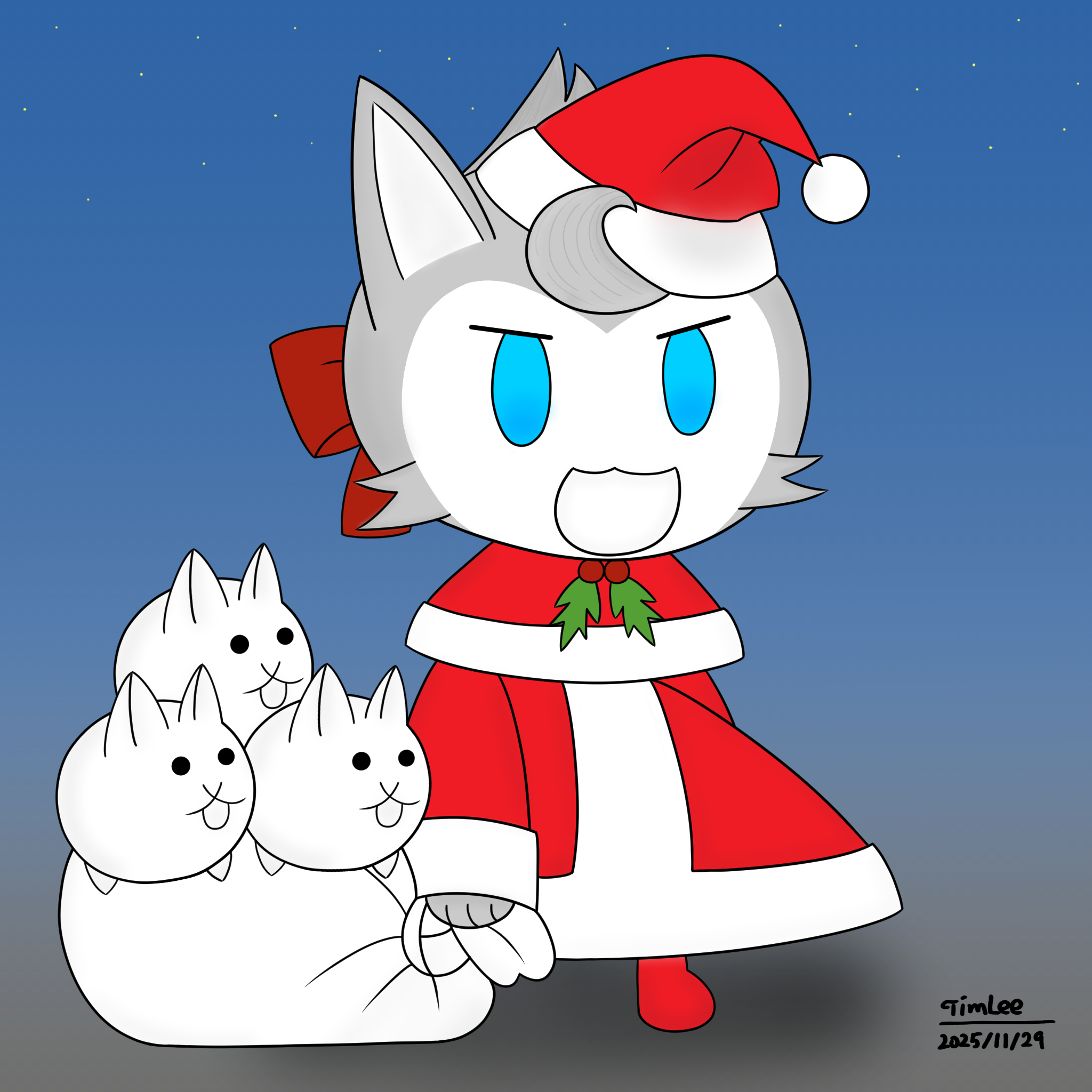 Padoru daru with cats